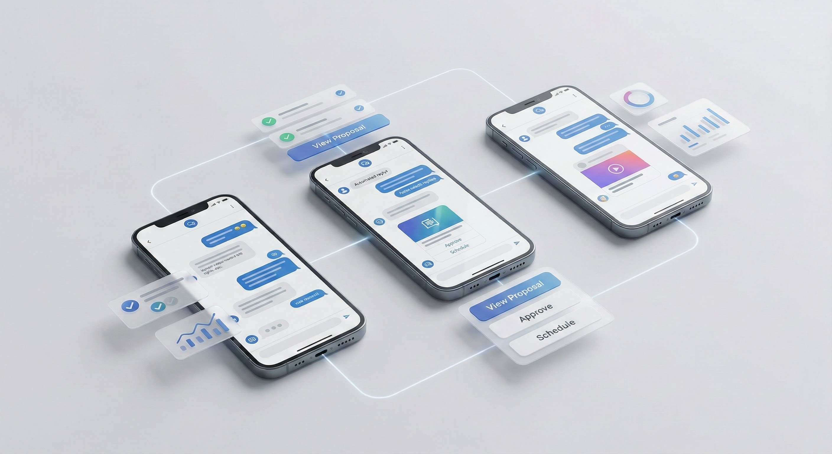 Conceptual visual representing the future of whatsapp marketing and rcs messaging for businesses.