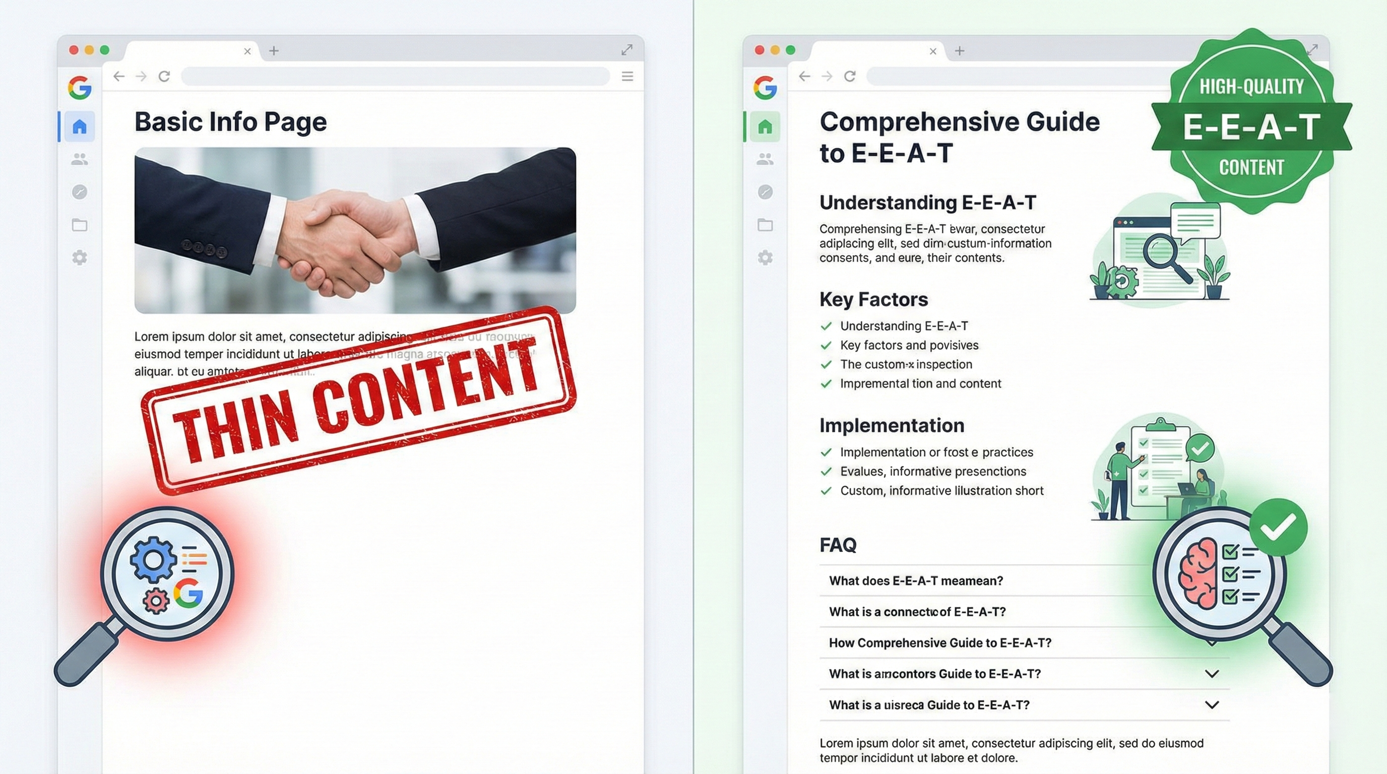 High-quality e-e-a-t content