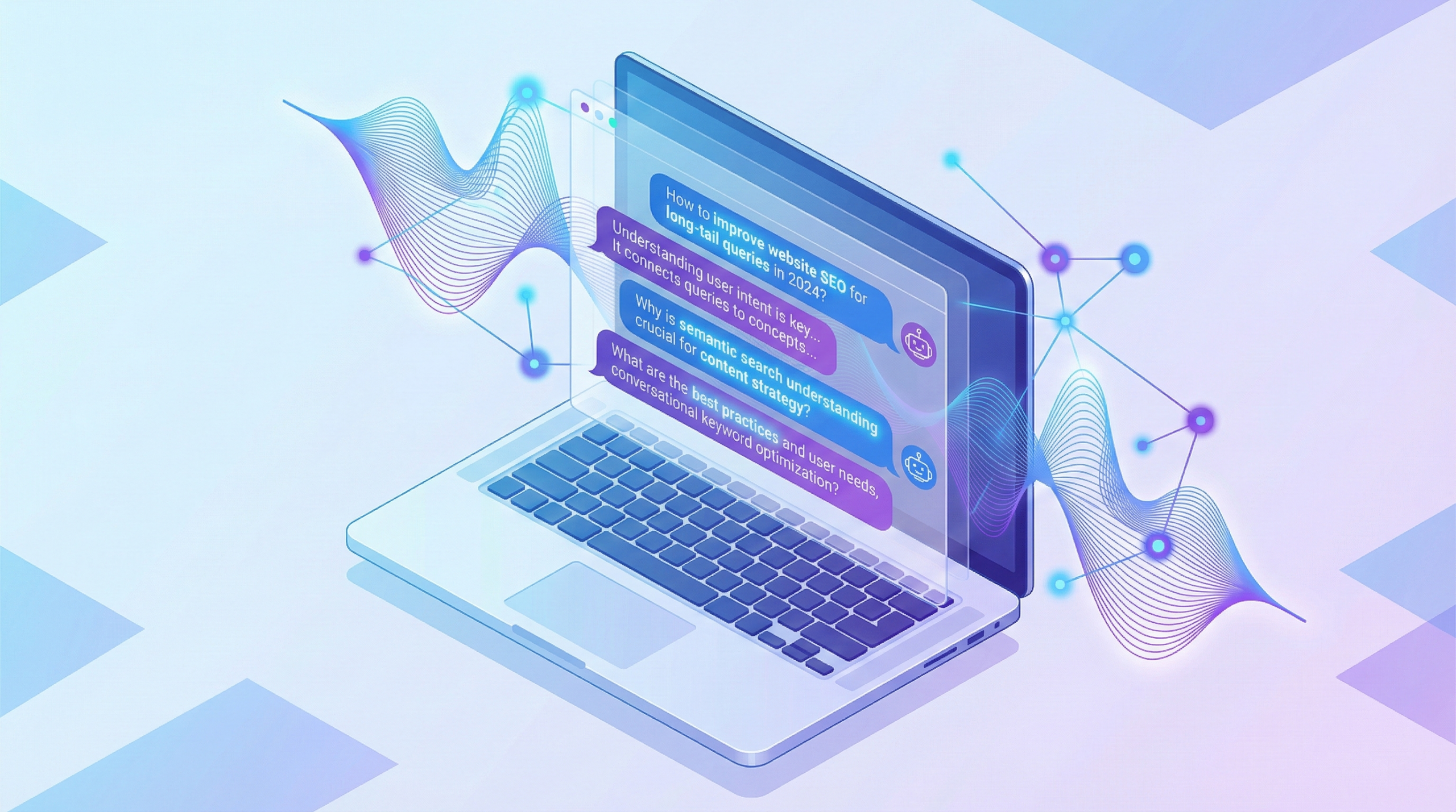 Chatbot window on a laptop