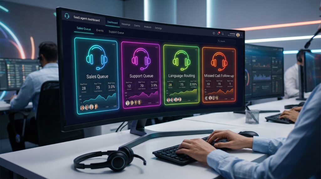 Routing whatsapp business calling api calls to sales and support teams.