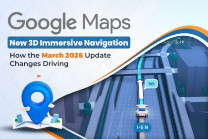 Cover image highlighting google maps new 3d immersive navigation and how the march 2026 update changes driving with a 3d route preview.