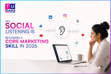 Social listening strategy dashboard showing audience insights and emerging social media trends in 2026