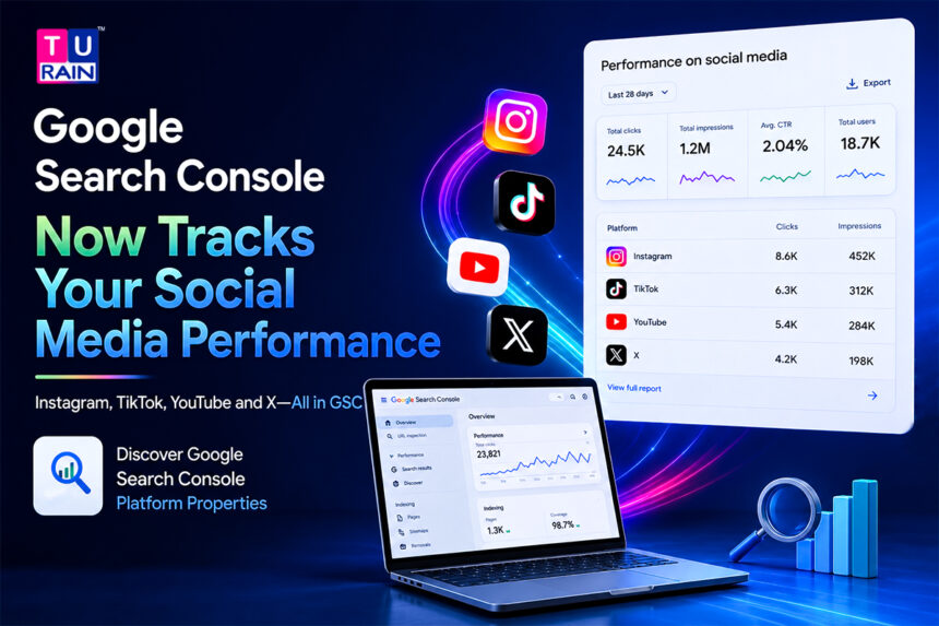 Google search console platform properties for tracking instagram, youtube and x visibility in google search