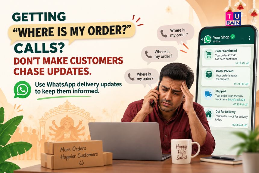 Whatsapp delivery updates for festive order tracking during durga puja