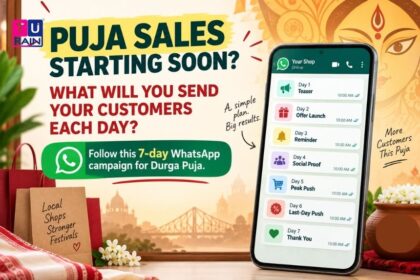 7-day whatsapp campaign for durga puja for local shops